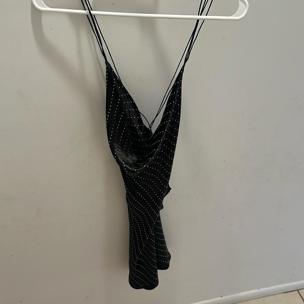 Black sequence dress